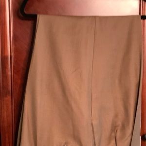 SANTORELLI WOOL BROWN PLEATED CUFFED SIZE US40 DRESS PANTS